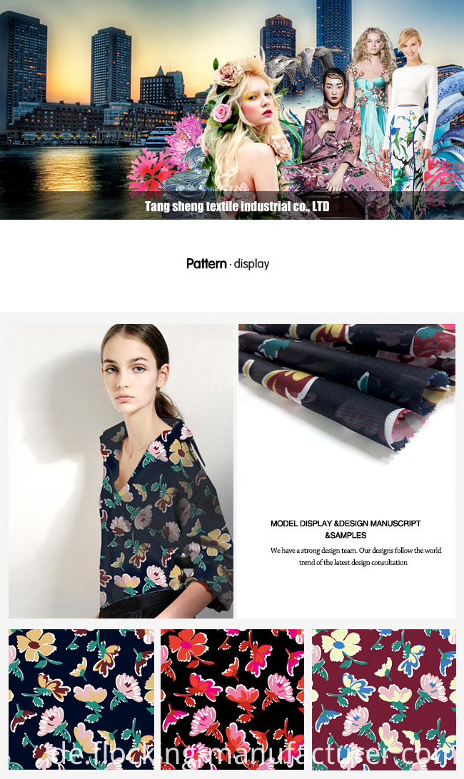 Flower Printed Chiffon/ Tencel Fabric for Fashionable Garments